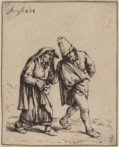 Casal caminhando de Adriaen van Ostade