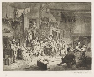 Dança na estalagem de Adriaen van Ostade