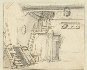 Canto do interior de um celeiro de Adriaen van Ostade