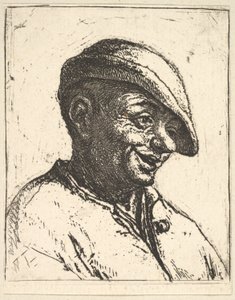 Camponês a rir de Adriaen van Ostade