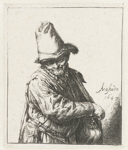 virador de guincho o homem da lira de Adriaen van Ostade