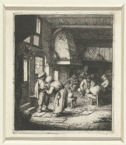 O homem paga as suas despesas à mulher na estalagem
O pagamento de salários de Adriaen van Ostade
