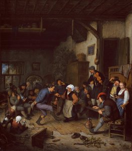 Alegres em uma pousada, 1674. de Adriaen van Ostade