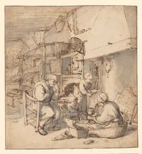 Família camponesa à volta da lareira
Família camponesa à volta de uma lareira de Adriaen van Ostade