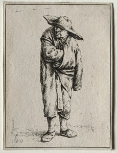 Camponês com a mão no manto de Adriaen van Ostade