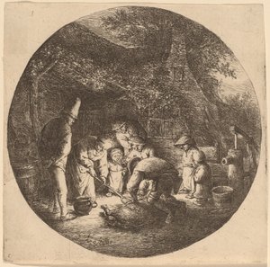 Matadouros de porcos de Adriaen van Ostade