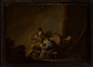Cena de género num interior de Adriaen van Ostade