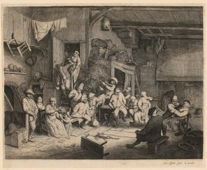 Baile na taberna de Adriaen van Ostade