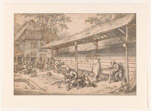 Jogos de Taberna O klosbaan de Adriaen van Ostade