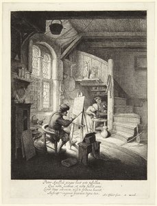 O pintor no seu ateliê de Adriaen van Ostade