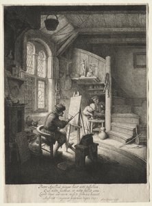 O estúdio do pintor de Adriaen van Ostade