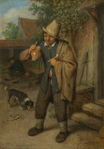 O sentido do gosto (de uma série sobre os cinco sentidos) de Adriaen van Ostade