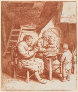 Oração antes da refeição de Adriaen van Ostade