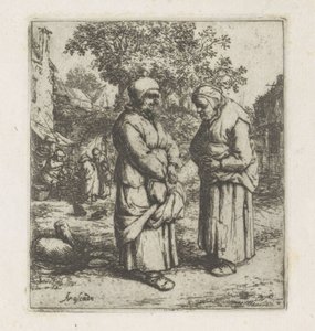 Duas velhas conversando Os dois fofoqueiros de Adriaen van Ostade