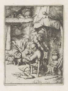 O pai alimenta um filho
As famílias pater de Adriaen van Ostade
