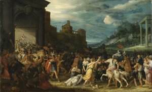 Les Horace entrent dans Rome - The Horatii Entering Rome, de Stalbemt, Adriaen, van (1580-1662). Óleo sobre madeira. Dimensão : 67x109 cm. Nationalmuseum Estocolmo