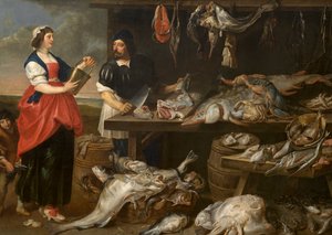Peixaria (óleo sobre tela)