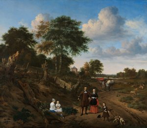 Retrato de um Casal com duas crianças e uma Enfermeira numa Paisagem
Retrato de um Casal com duas crianças e uma Enfermeira numa Paisagem de Adriaen van de Velde