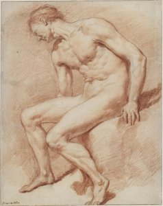 Nu masculino sentado de Adriaen van de Velde