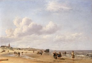 A praia de Scheveningen, 1658 de Adriaen van de Velde