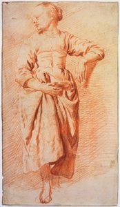 Mulher vestida de camponês, início dos anos 1670