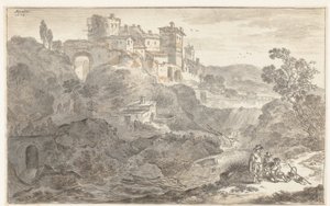 Paisagem italiana de Adriaen van der Cabel