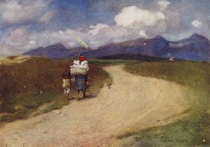 Checoslováquia: A Road in the Carpathians (cor litho)