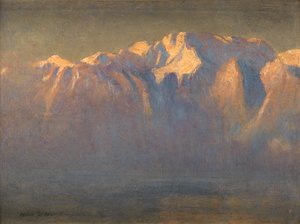 Mont Blanc (óleo sobre tela colocado a bordo)