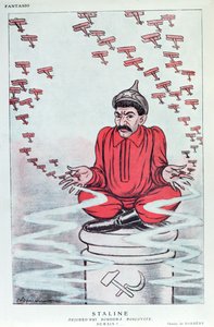 Caricatura de Stalin da revista francesa "Fantasio", c.1930