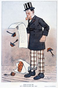 Cartoon de Jules Renard (1864/1910), escritor francês, de Barrère, A. 1923. de Adrien Barrere