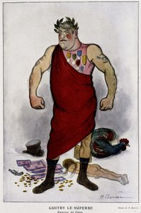 Guitry, o Soberbo, Imperador de Cabots. Comediante, dramaturgo e diretor de cinema francês - em "Fantasio" de 01/12/1911. de Adrien Barrere