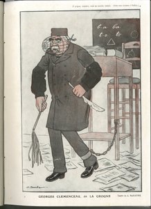 Ilustração de A Barrere (1874-1931) em "Fantasio", 01/05/16 - Georges Clemenceau, dit La Grogne - Guerra de 14 -18, Censura - Clemenceau George de Adrien Barrere