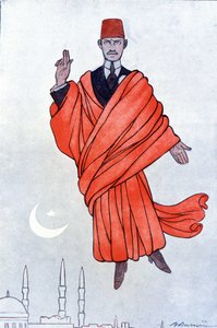 Retrato de Pasha Mustafa Kemal (Kamal Ataturk
