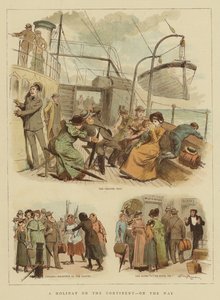 Um feriado no continente, a caminho (chromolitho)