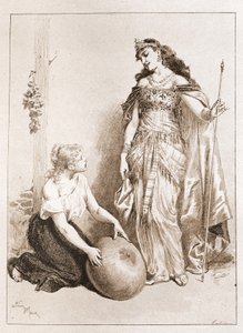 Cinderela - em "Os contos de fadas" de Charles Perrault, ilustrações de Adrien Marie