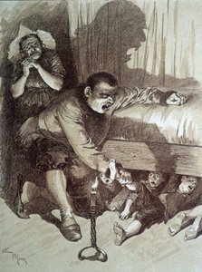 Pepetit Poucet - em "Les contos de fées" de Charles Perrault, ilustrações de Adrien Marie de Adrien Emmanuel Marie