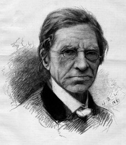 Retrato de Emile Littre (1801-1881), filólogo, médico e político francês. Gravura de Adrien Marie em "O Mundo Ilustrado" n°1263 de 11 de junho de Adrien Emmanuel Marie