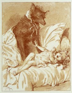 The Little Red Riding Hood - em "Os contos de fadas" de Charles Perrault, ilustrações de Adrien Marie