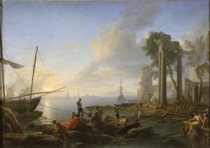 Marina ao pôr do sol, 1726