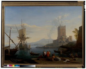 Porto com o Vesúvio ao fundo de Adrien Manglard
