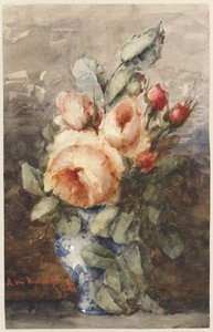 Buquê de rosas em um vaso de Adrienne Jacqueline s