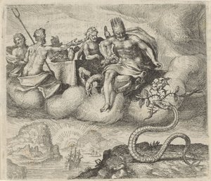 Fábula de Júpiter e a serpente de Egidius  Sadeler (II)