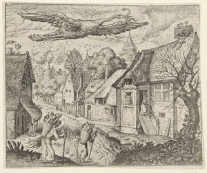 fábula da cegonha velha de Egidius  Sadeler (II)