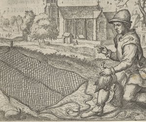 Fábula do apanhador de pássaros e da perdiz de Egidius  Sadeler (II)