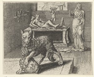 Fábula do Lobo e a Estátua de Egidius  Sadeler (II)