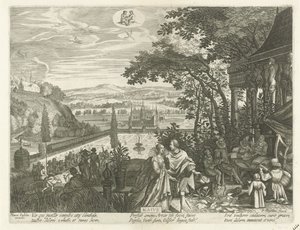Maio
Maivs (título sobre o objecto)
Os doze meses (título da série) de Egidius  Sadeler (II)