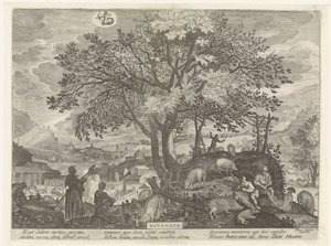 Novembro (título sobre o objecto)
Os doze meses (título da série) de Egidius  Sadeler (II)