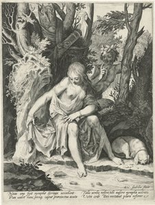 Pan espiões a ninfa Syrinx