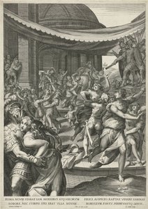 Assalto à Virgem Sabine de Egidius  Sadeler (II)