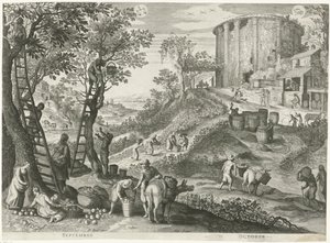 Setembro e Outubro
Os doze meses em seis paisagens italianas (título da série) de Egidius  Sadeler (II)